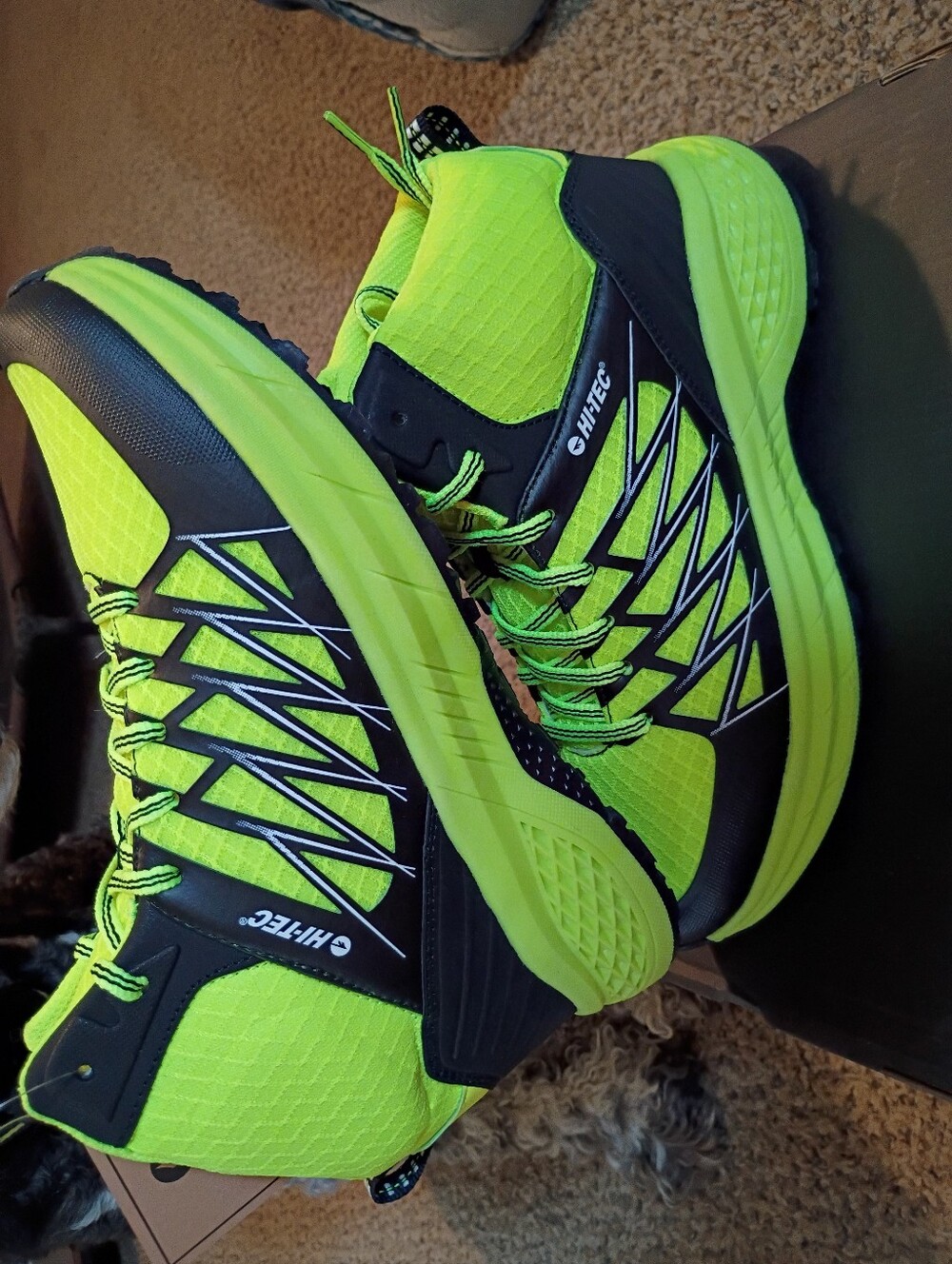 HI-TEC Neon Yellow Athletic Sneakers